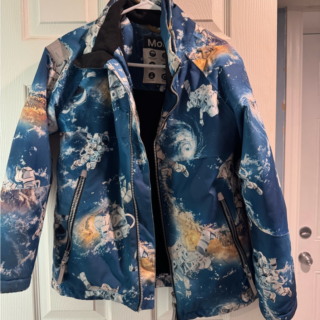 Molo Blue And Black Astronaut Jacket